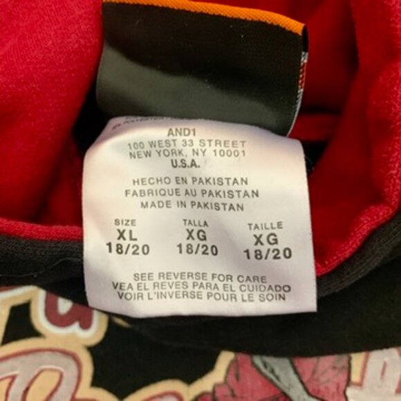 Vintage Y2k And 1 Hoodie Men’s Small Pullover Sweater Basketball Youth XL Red - Picture 4 of 8